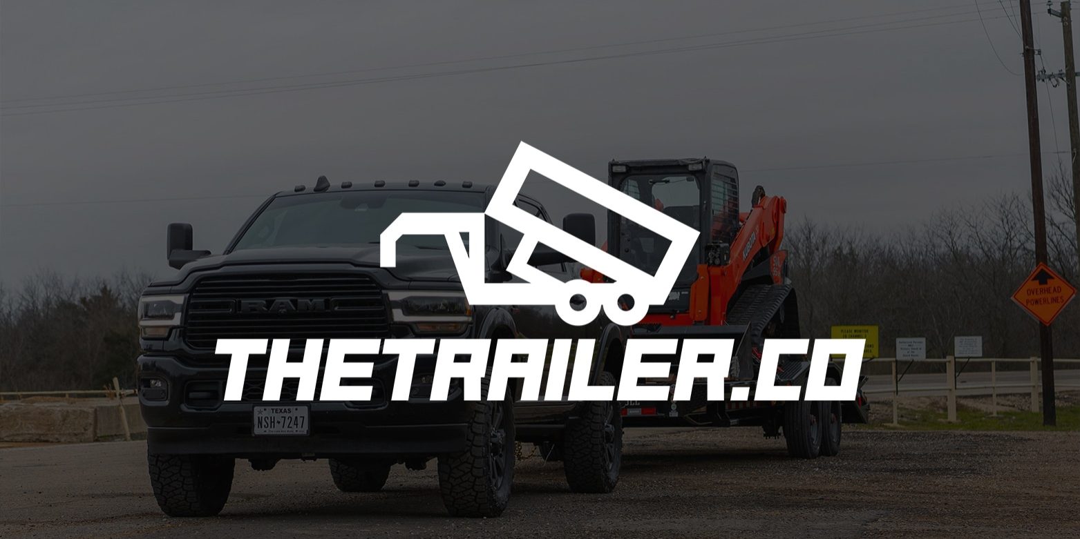 Equipment trailer with The Trailer Co. logo displayed at the Broken Arrow, OK location